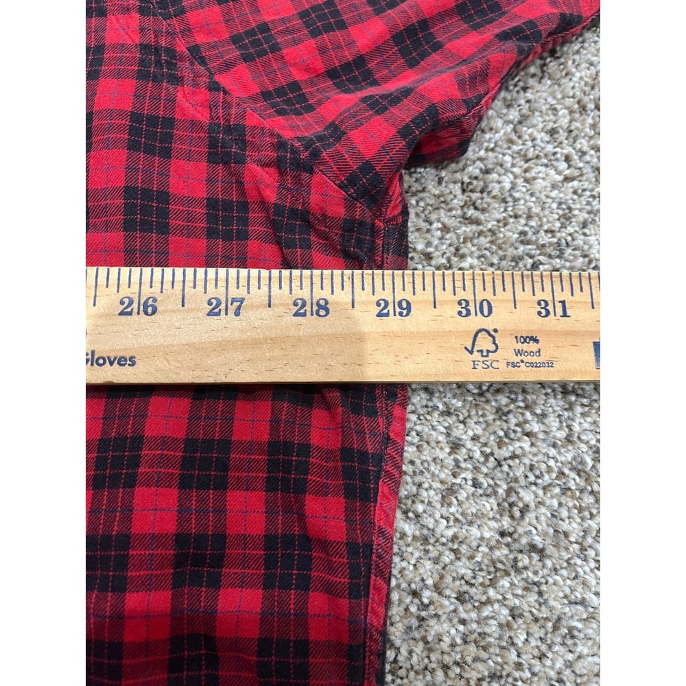 Ralph Lauren Blaire Mens XXL Red Black Buffalo Plaid Cotton Button Down Shirt - Picture 3 of 5